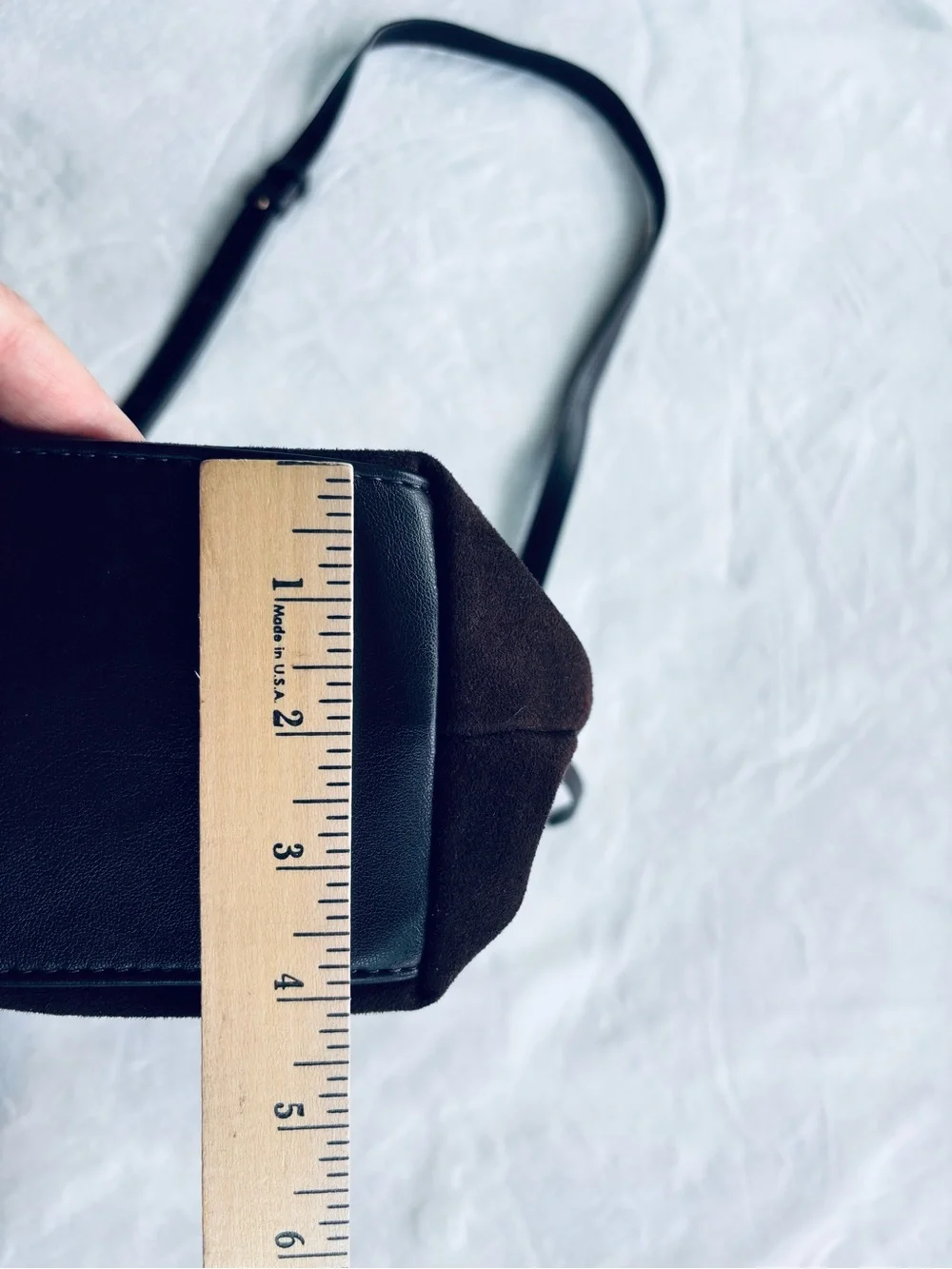 House of Harlow 1960 Brown Faux Suede Crossbody Shoulder Bucket Bag